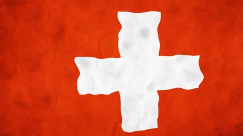 Swiss waving flag Stock Footage 33707090