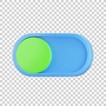 Switch On 3D Illustrations, 3D rendering Stock Illustration