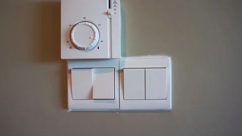 Switch aircond temperature Stock Footage 131304916