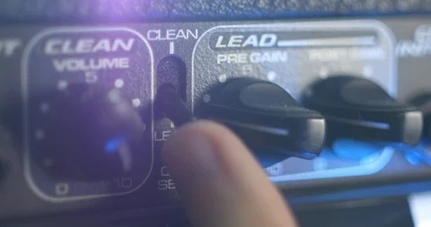 Switch On Amp - Clean to Lead Stock Footage 89596749