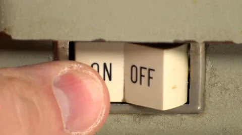 Switch on  and off 5 Video stock 49504533