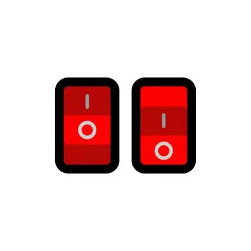 Switch off and on. On/off button isolated. Vector illustration Stock Illustration