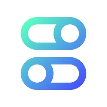 Switch on and off buttons pixel perfect gradient linear ui icon イラスト素材