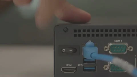 Switch On and Off Device Stock Footage