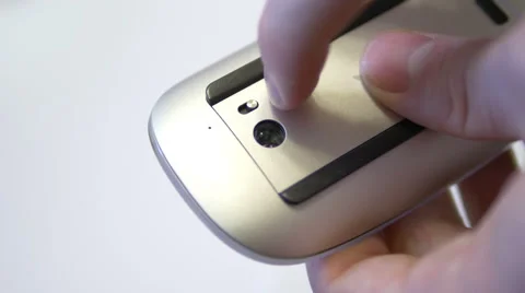 Switch On and Off The Mouse Stock Footage 48572991