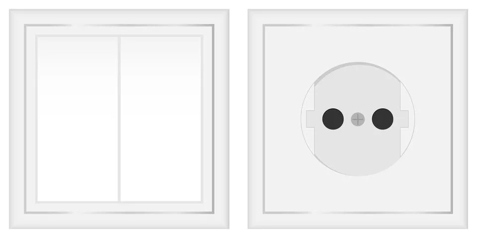 Switch and socket, electrical appliances. 스톡 일러스트