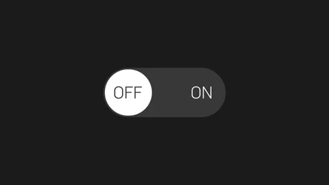 Switch on and switch off button. Power digital button. Click control. Turni.. Stock Footage 233330738