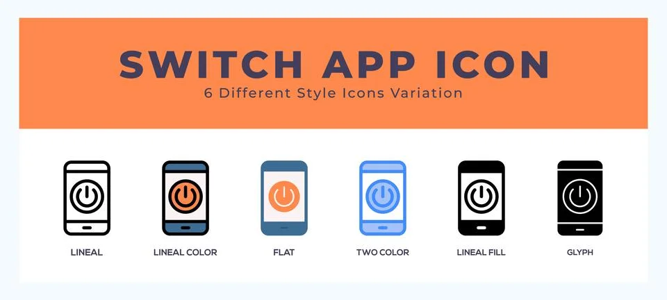 Switch app vector icon. with different styles vector illustration. Stock Illustration