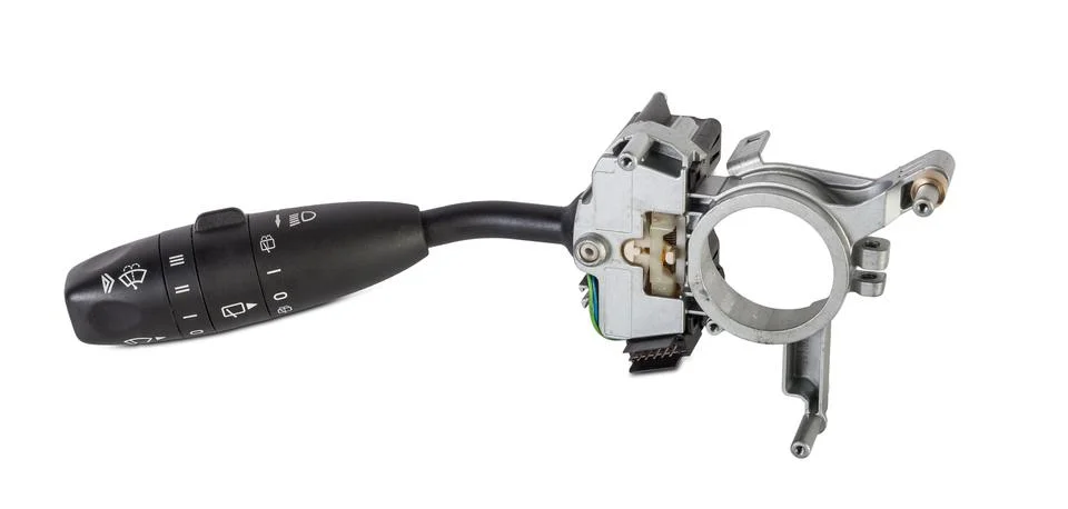 Switch arm stick control light sign turn left or right and open mode of headl Foto stock