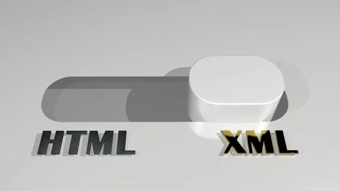 Switch between HTML and XML programming languages Programming code abstract Stock Footage 146402146