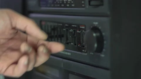 Switch on black tape recorder 4K Stock Footage 168892857