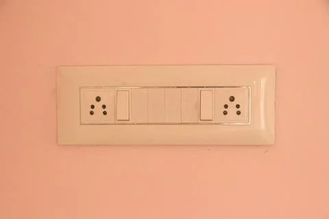 Switch board with Plug Sockets Stock Photos