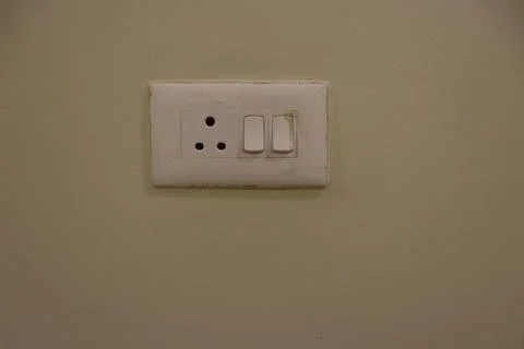 Switch board for power plugin Stock Illustration