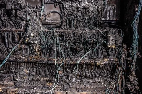 Switch box big fire Stock Photos