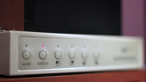 Switch box flashing red light bulbs 스톡 동영상 83489046