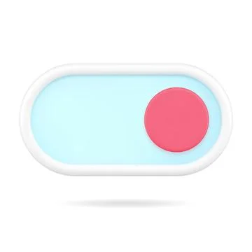 Switch button 3d icon. Red knob for switching and adjusting electronic device イラスト素材