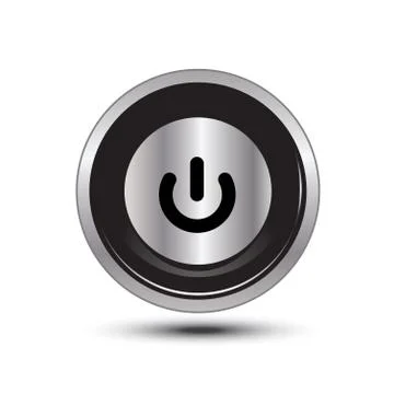 Switch button aluminum Stock Illustration