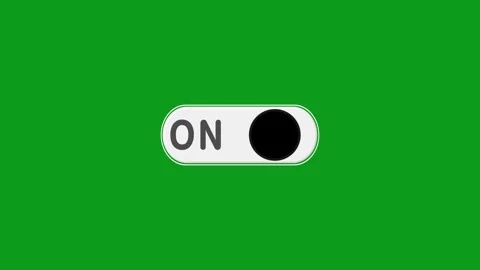 Switch off on button animated. mobile phone toggle slider UI turn bar isolated Stock Footage 310110234