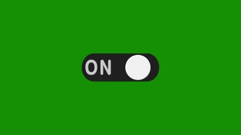 Switch off on button animated. mobile phone toggle slider UI turn bar isolated Stock Footage 310110235