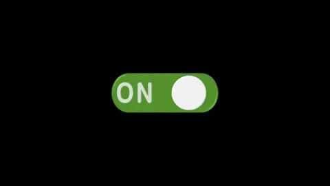 Switch off on button animated. mobile phone toggle slider UI turn bar isolated Stock Footage 310110236