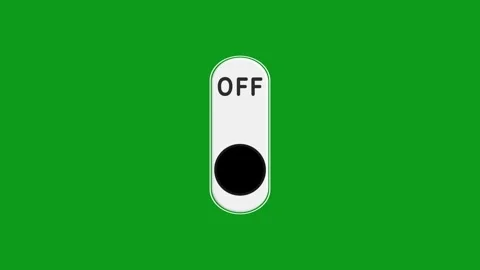 Switch off on button animation top to button. mobile phone toggle slider UI turn Stock Footage 310111016