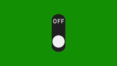 Switch off on button animation top to button. mobile phone toggle slider UI turn Stock Footage 310111017