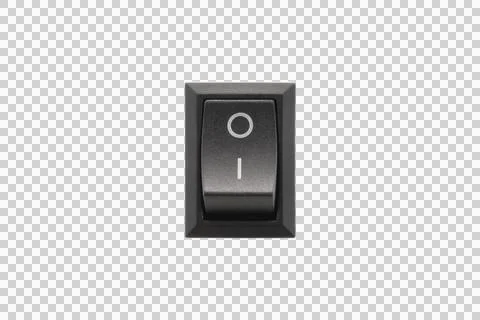 Switch button close-up, cut out Foto stock