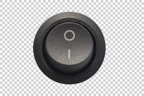 Switch button close-up, cut out Foto stock
