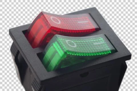 Switch button close-up Stock Photos