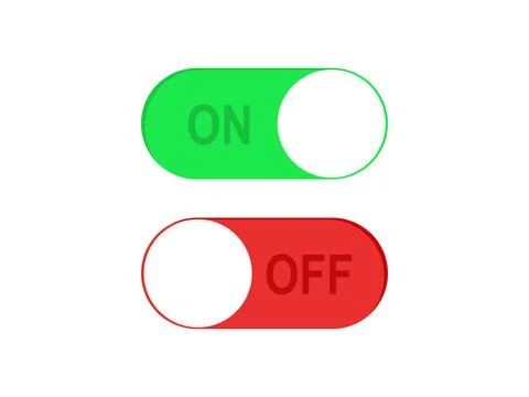 On off switch button. isolated on a white background. flat vector Stock Illustration