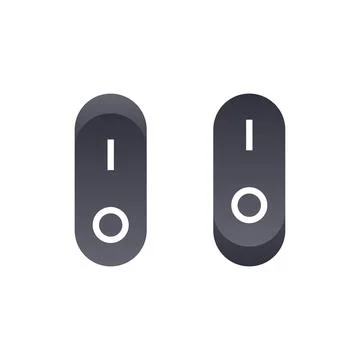 Switch button or turn on turn off power Illustrazione stock