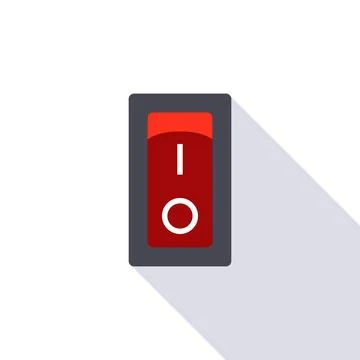 Switch button or turn on turn off power Stock Illustration