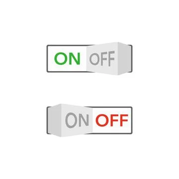 Switch button or turn on turn off power Stock Illustration