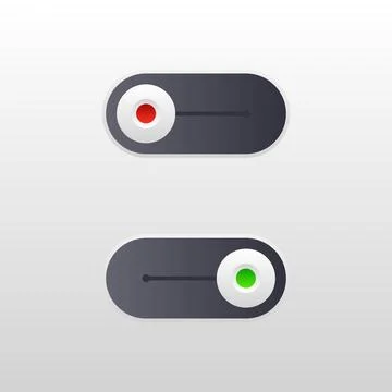 Switch button or turn on turn off power Stock Illustration