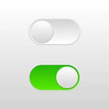 Switch button or turn on turn off power Illustrazione stock
