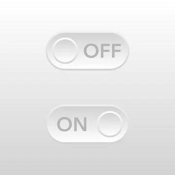 Switch button or turn on turn off power Illustrazione stock