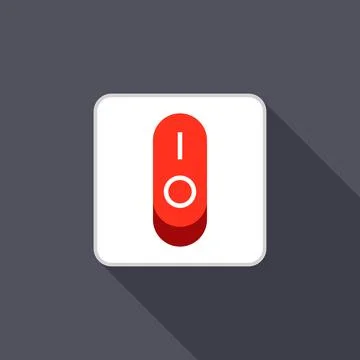 Switch button or turn on turn off power Stock Illustration