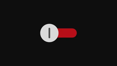 Switch button red green phone open close 4K 1920x1080 HD slim animation Stock Footage 142836074