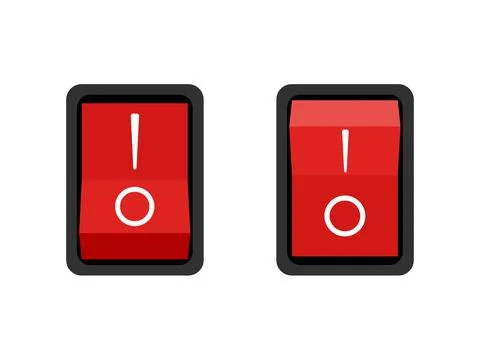 Switch button .toggle button isolated on white background. vector Stock Illustration