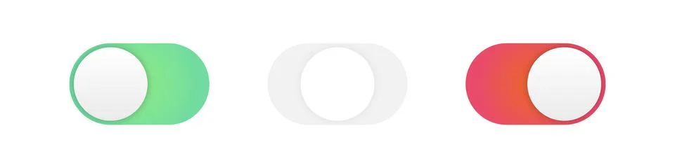 Switch button. On off UI symbols Stock Illustration