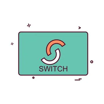 Switch card icon design vector Illustrazione stock