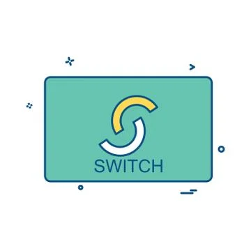 Switch card icon design vector Illustrazione stock