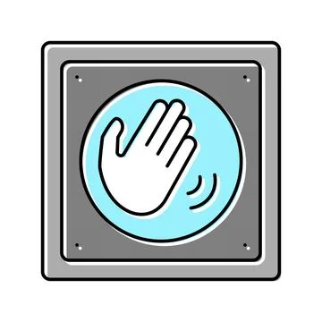 Switch contactless color icon vector illustration Illustrazione stock