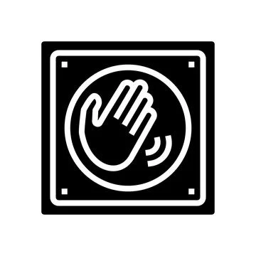 Switch contactless glyph icon vector illustration Illustrazione stock