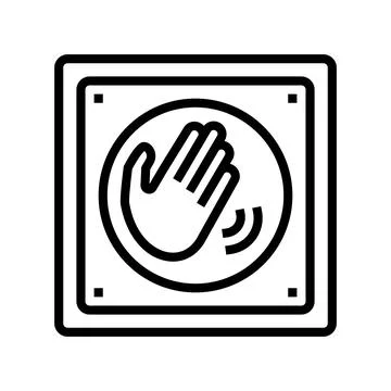 Switch contactless line icon vector illustration Illustrazione stock