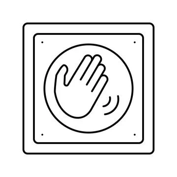 Switch contactless line icon vector illustration Stock Illustration