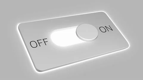 Switch Control On and Off. Toggle Switch Animation 3D Stock Footage 149062649