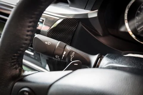 Switch controls windshield wiper Stock Photos