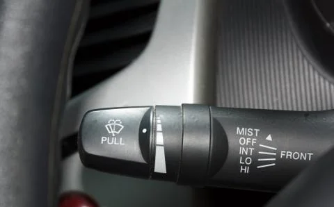 Switch controls the wiper motor Stock Photos