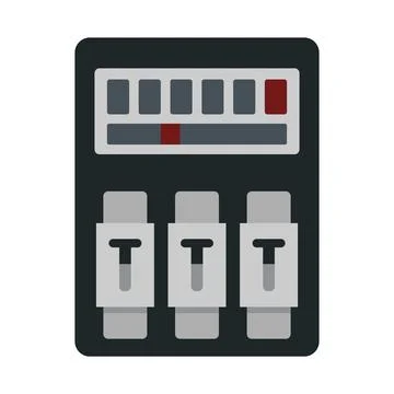 Switch electrical device icon flat isolated vector Illustrazione stock
